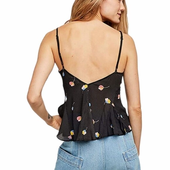 FREE PEOPLE Radea Printed Lace-up Camisole Size SMALL - Picture 3 of 11